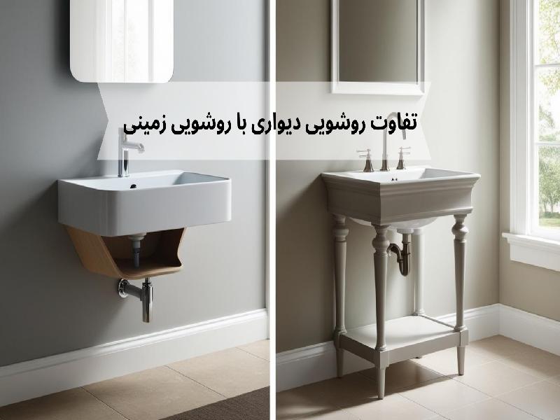 تفاوت روشویی دیواری با زمینی