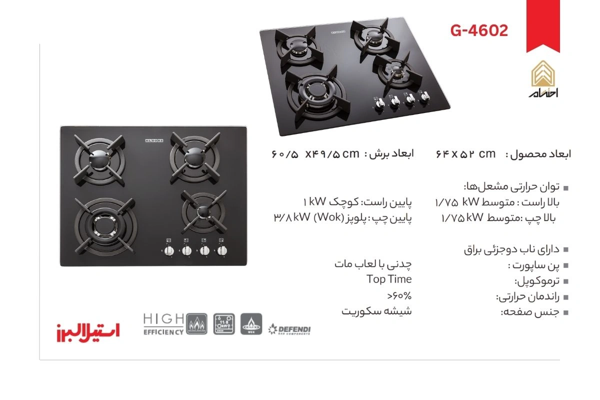 اجاق-گاز-رومیزی-چهار-شعله_-مدل-G-4602-استیل-البرز