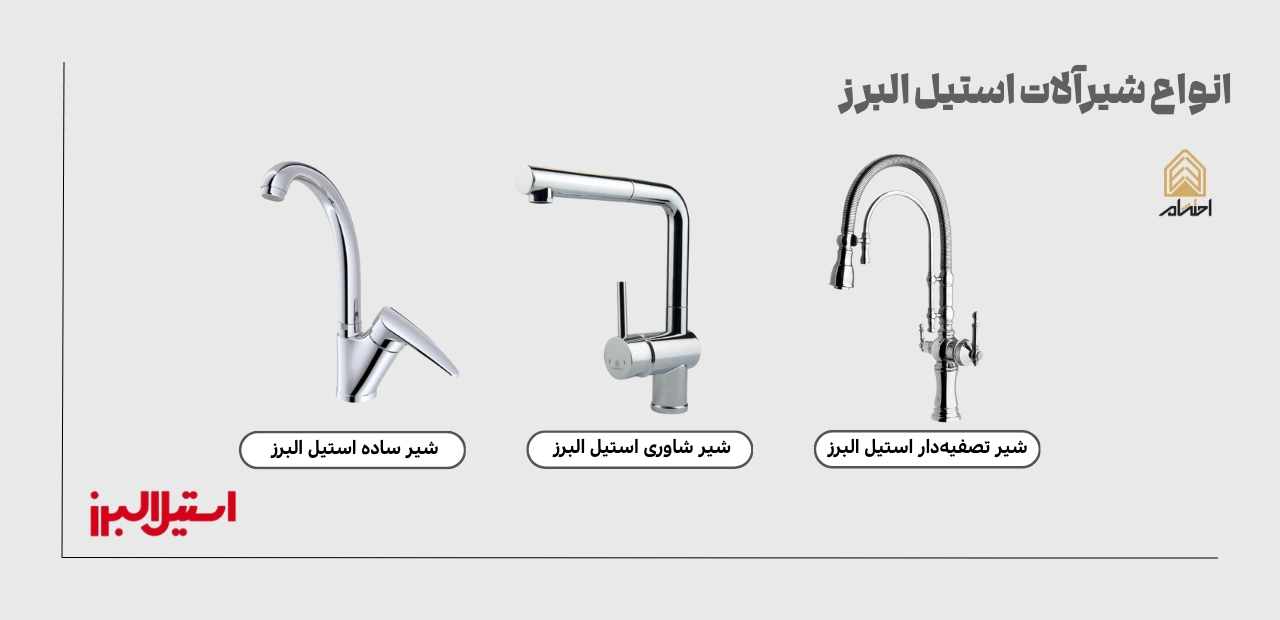 انواع شیرآلات استیل البرز